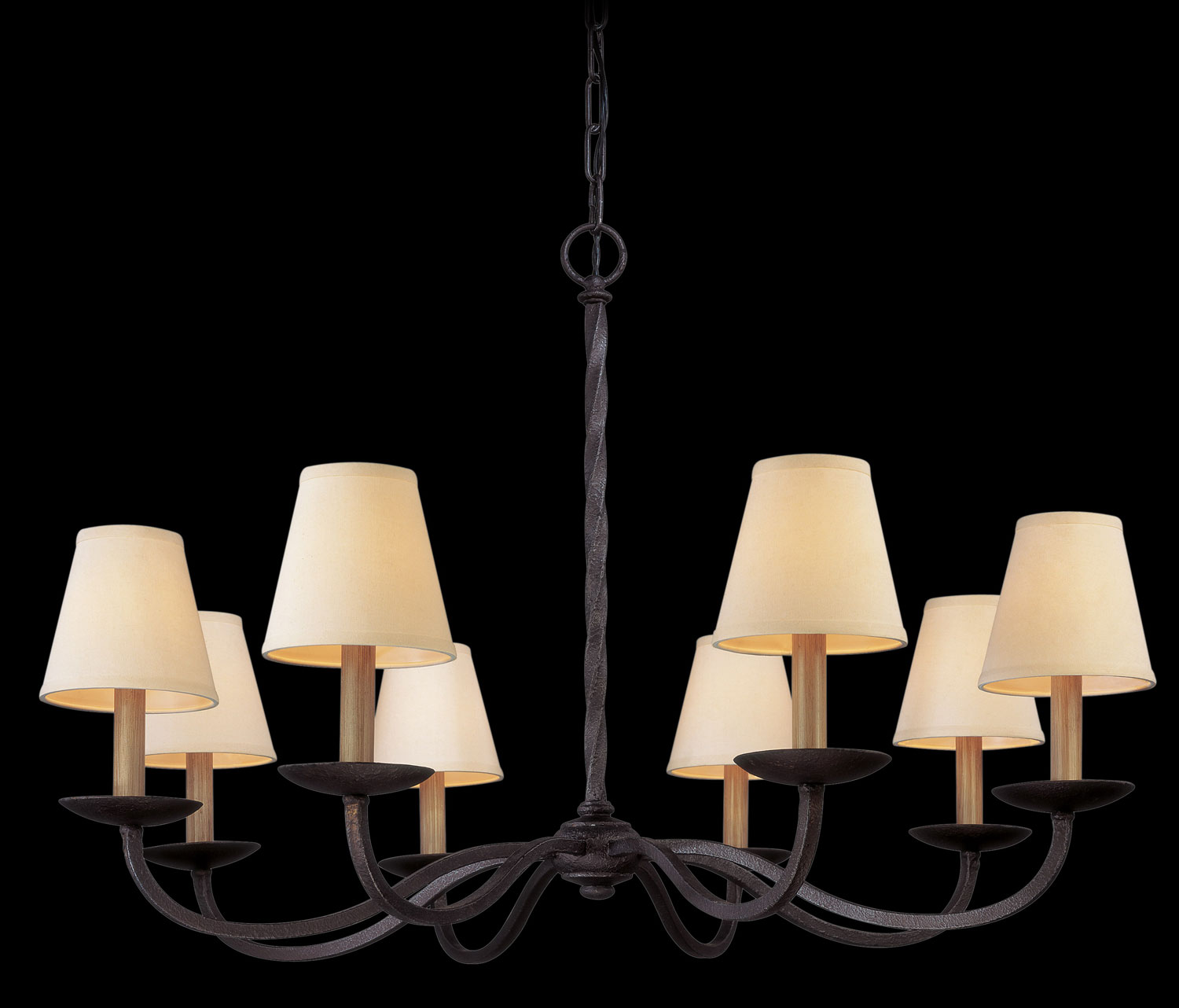 Troy 'Alexander' Chandelier in English Iron Troy 'Alexander' Chandelier in English Iron